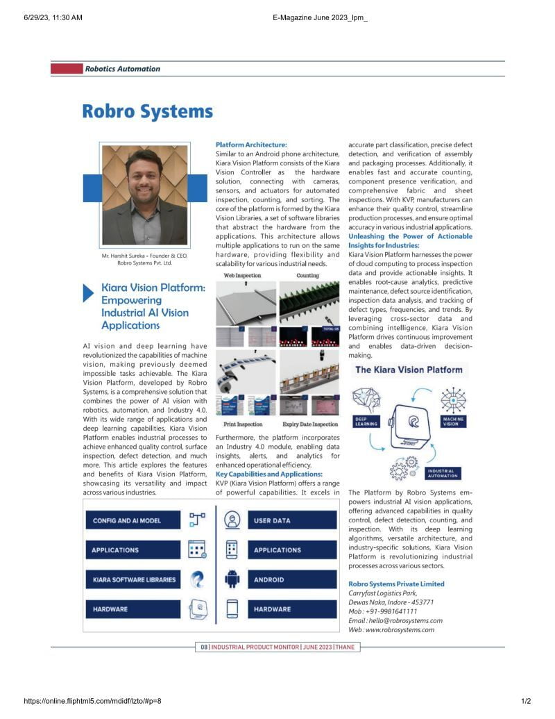 Robro Systems in NEWS