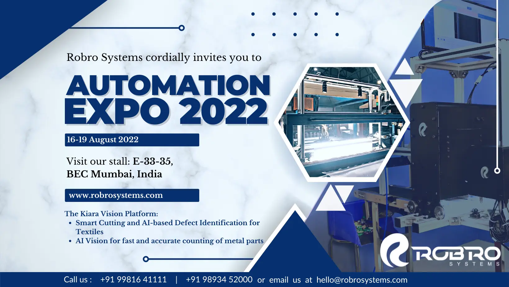 Industrial Automation Expo for FIBC and metal parts manufacturers from 16-19 August 2022, BEC Mumbai India 